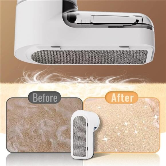 Fabric Lint Remover Wired Use, USB Powered Shaver and Lint Brush 2 in 1, Sweater - Picture 5 of 7